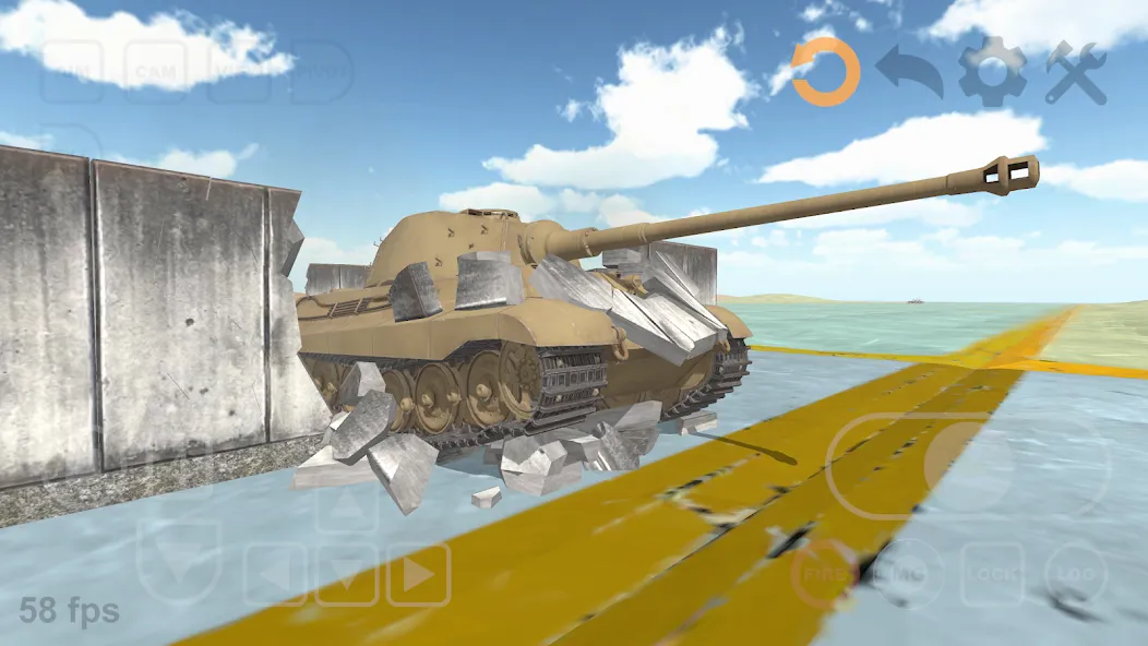 Взломанная Tank Physics Mobile Vol.3  [МОД Бесконечные монеты] — последняя версия apk на Андроид screen 1