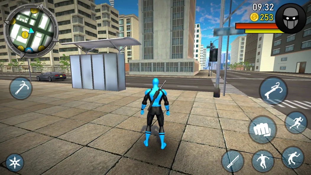 Скачать взломанную Blue Ninja : Superhero Game (Блу Ниндзя)  [МОД Unlocked] — полная версия apk на Андроид screen 4