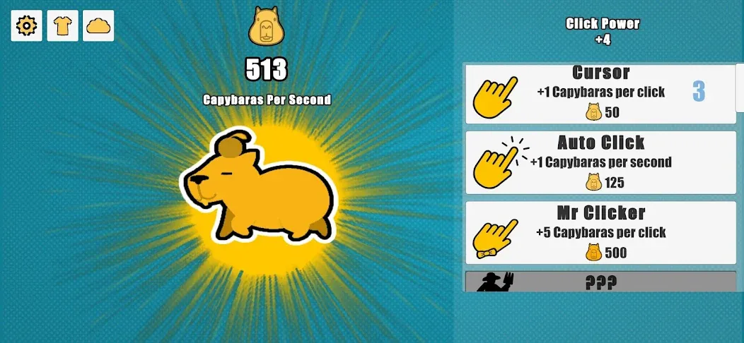 Скачать взломанную Capybara Clicker (Капибара Кликер)  [МОД Все открыто] — стабильная версия apk на Андроид screen 1