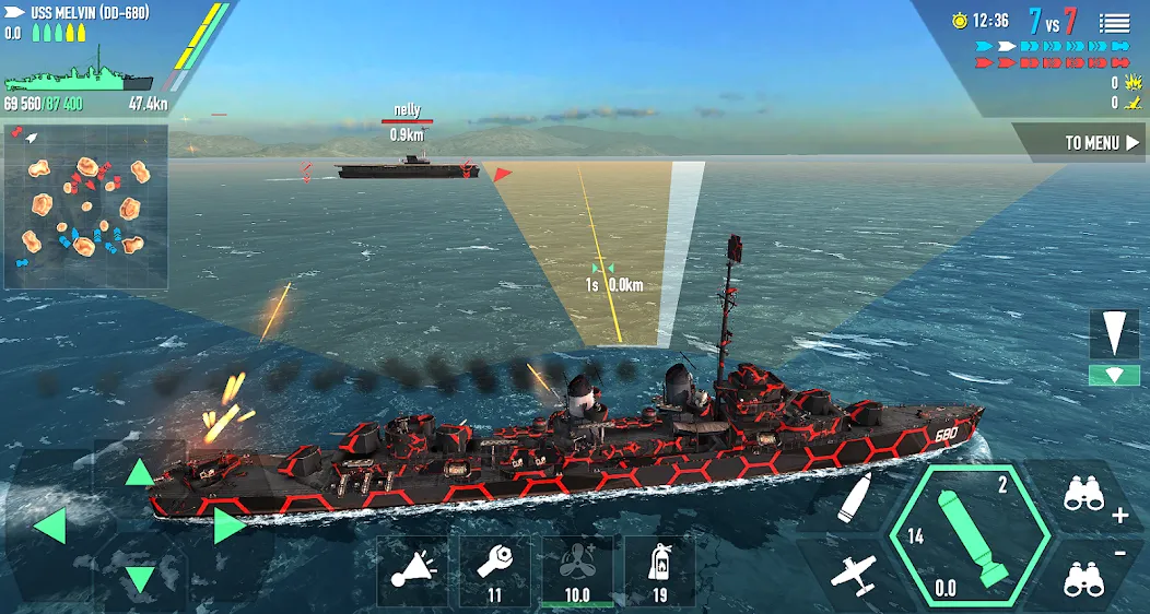 Скачать взлом Battle of Warships: Online (Баттл оф Уоршипс)  [МОД Unlocked] — стабильная версия apk на Андроид screen 2