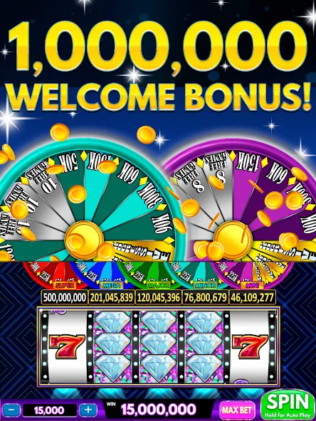 Взлом Spin Vegas Slots: Slot Games (Спин Вегас слоты)  [МОД Unlimited Money] — полная версия apk на Андроид screen 1