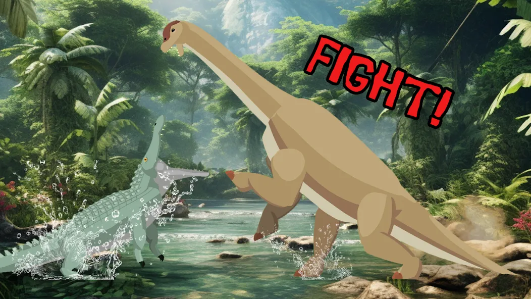 Скачать взломанную T-Rex Fights Dinosaurs  [МОД Unlimited Money] — стабильная версия apk на Андроид screen 3