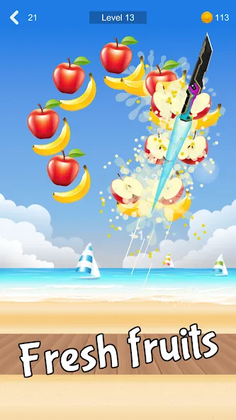 Скачать взломанную Fruit Sniper (Фрут Снайпер)  [МОД Много монет] — стабильная версия apk на Андроид screen 1