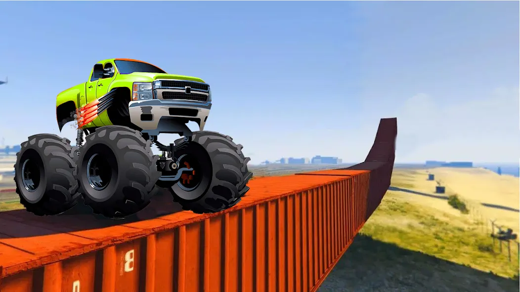 Взломанная Monster Truck Car Game 3d (Монстр Трак Стант)  [МОД Все открыто] — последняя версия apk на Андроид screen 3