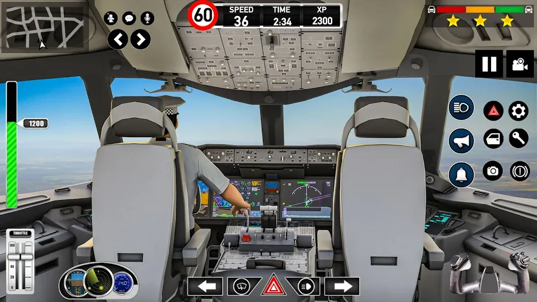 Взломанная Plane Pilot Flight Simulator (Плейн Пилот Флайт Симулятор)  [МОД Menu] — полная версия apk на Андроид screen 1