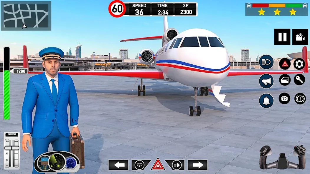 Взломанная Plane Pilot Flight Simulator (Плейн Пилот Флайт Симулятор)  [МОД Menu] — полная версия apk на Андроид screen 3