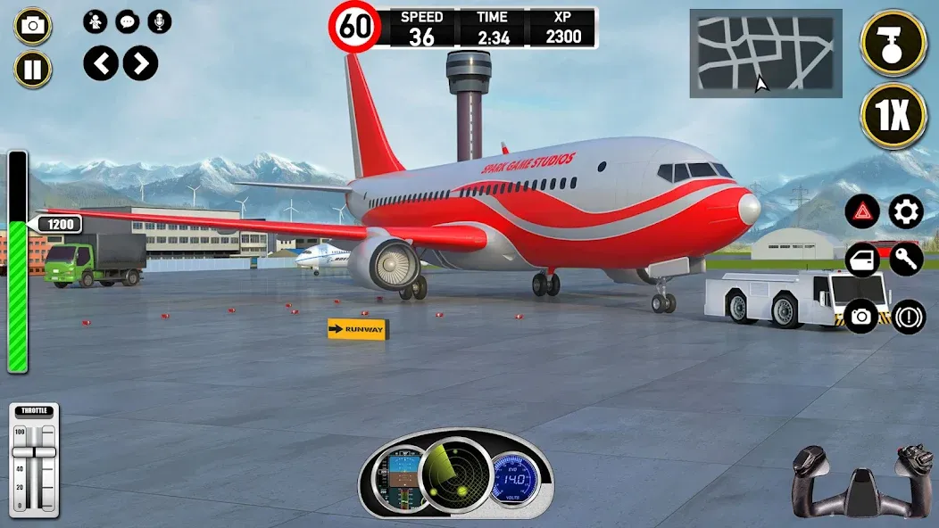 Взломанная Plane Pilot Flight Simulator (Плейн Пилот Флайт Симулятор)  [МОД Menu] — полная версия apk на Андроид screen 5