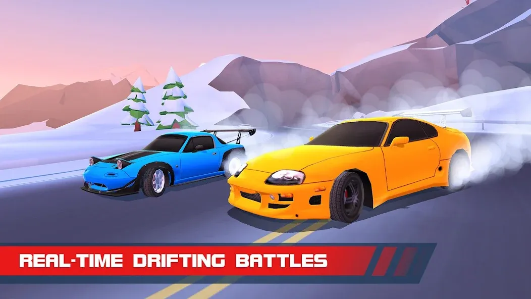 Скачать взломанную Drift Clash Online Racing (Дрифт Клаш)  [МОД Menu] — полная версия apk на Андроид screen 2