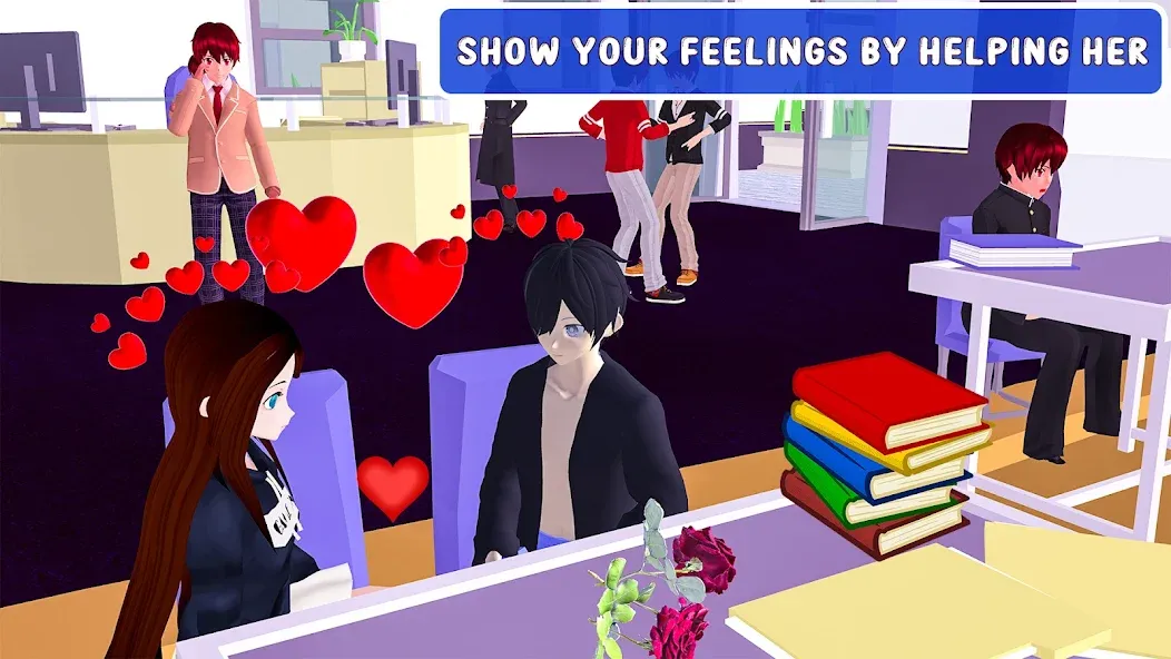 Взлом Anime High School Love Story  [МОД Много монет] — последняя версия apk на Андроид screen 2