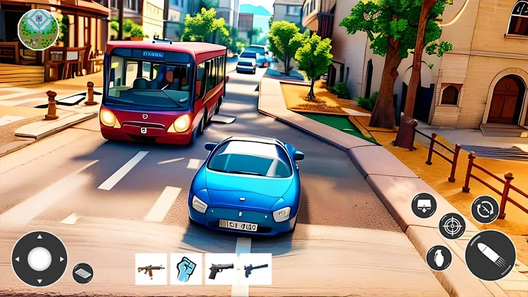 Скачать взломанную Gangster Car Theft Games (Гангстерская автомобильная война игр)  [МОД Все открыто] — стабильная версия apk на Андроид screen 1