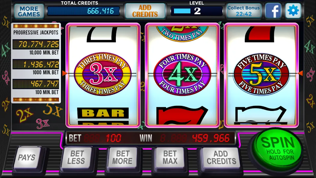 Взлом 777 Slots Casino Classic Slots (Слоты Казино Классические Слоты)  [МОД Menu] — последняя версия apk на Андроид screen 3