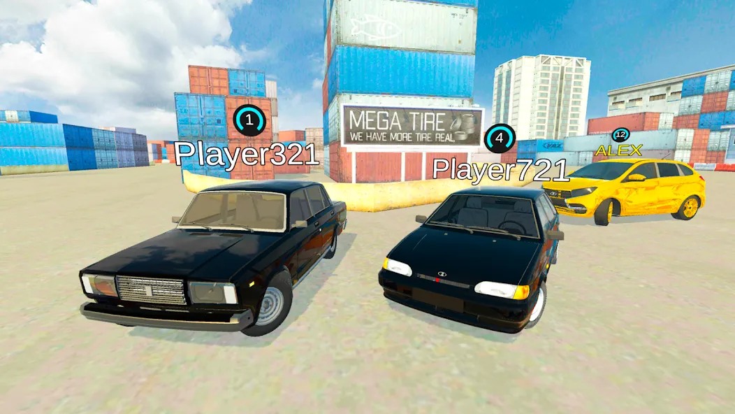 Скачать взломанную Lada Drift Simulator — Online  [МОД Все открыто] — последняя версия apk на Андроид screen 2