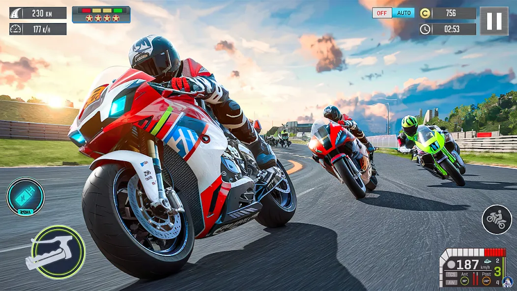 Скачать взломанную Moto Racing 3d Motorcycle Game (Дерт Байк Рейсинг 3Д)  [МОД Unlocked] — стабильная версия apk на Андроид screen 3