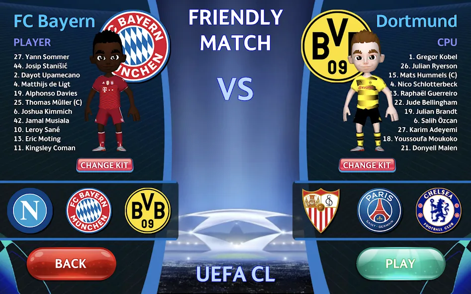 Взлом Champions League — UEFA Game (Чемпионс Лига)  [МОД Unlimited Money] — полная версия apk на Андроид screen 1