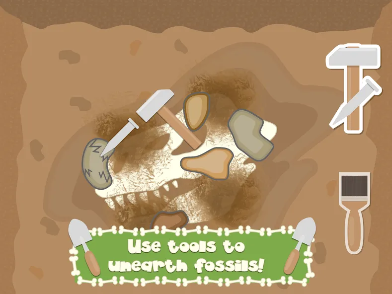 Скачать взломанную Dino Fossil Dig — Jurassic Adv (Дино Фоссил Диг)  [МОД Меню] — последняя версия apk на Андроид screen 3