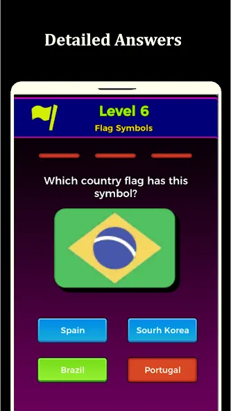 Взломанная World Flags Quiz Game (Ворлд Флагс Квиз Гейм)  [МОД Бесконечные монеты] — последняя версия apk на Андроид screen 4