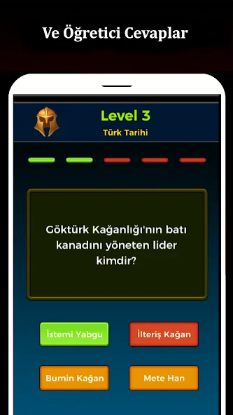 Взломанная Tarih Bilgi Yarışması  [МОД Menu] — полная версия apk на Андроид screen 2