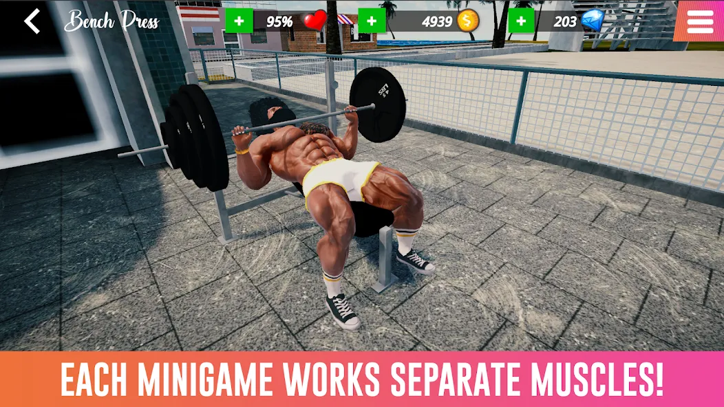 Скачать взломанную Iron Muscle IV — GYM simulator (Айрон Масл АйВи)  [МОД Меню] — стабильная версия apk на Андроид screen 3