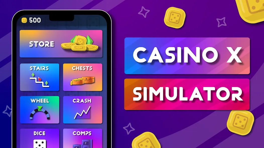 Скачать взлом Casino X — Casino Simulator (Казино Икс)  [МОД Unlocked] — полная версия apk на Андроид screen 1