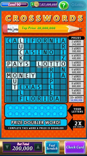 Взломанная Scratch Off Lottery Casino (Скретч Офф Лотерейное Казино)  [МОД Menu] — стабильная версия apk на Андроид screen 5