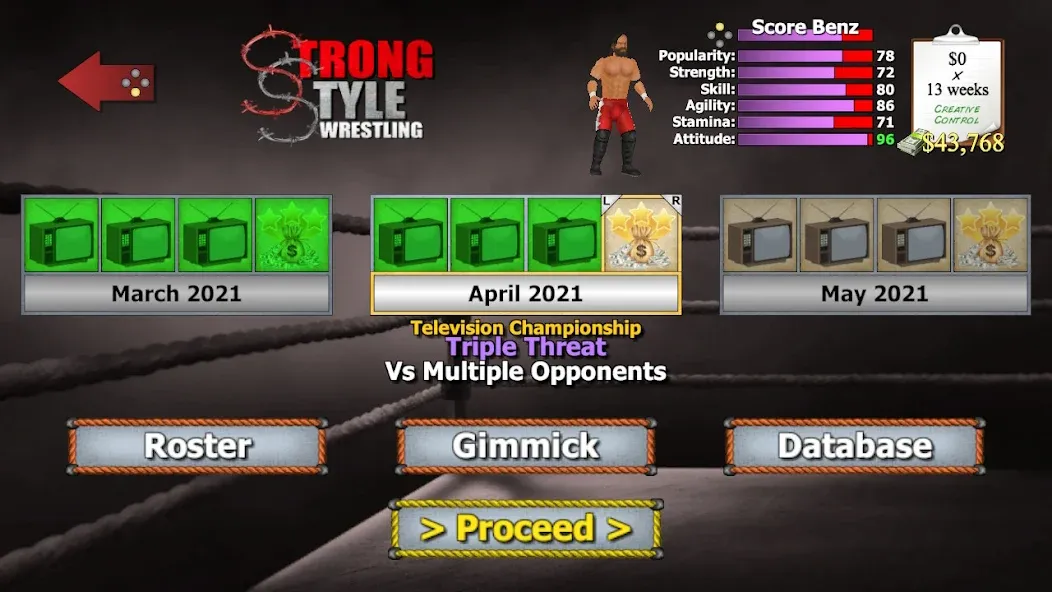 Взломанная Wrestling Empire (Рестлинг Импайр)  [МОД Много монет] — полная версия apk на Андроид screen 3