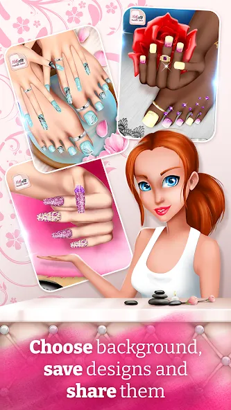 Скачать взломанную Nail Art Fashion Salon Game  [МОД Все открыто] — последняя версия apk на Андроид screen 5