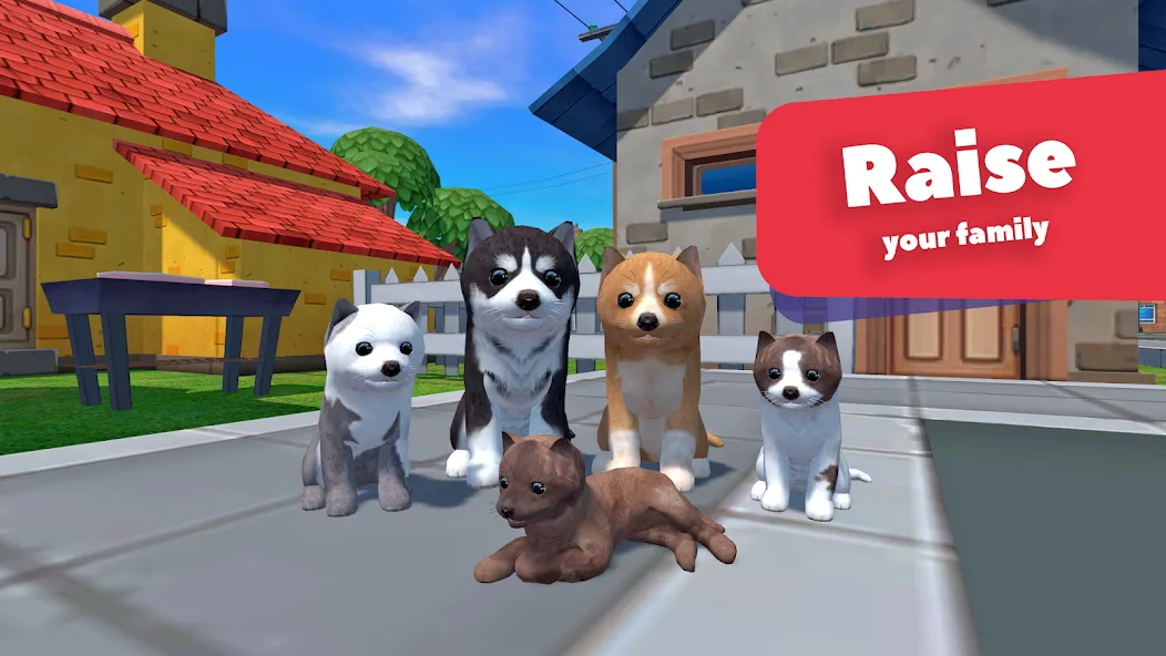 Взломанная Dog Simulator — Animal Life  [МОД Много монет] — стабильная версия apk на Андроид screen 1