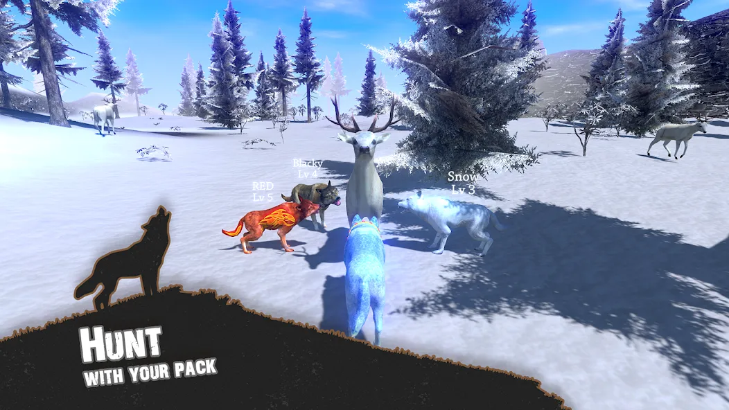 Скачать взломанную Wolf Simulator — Animal Games  [МОД Бесконечные монеты] — последняя версия apk на Андроид screen 1