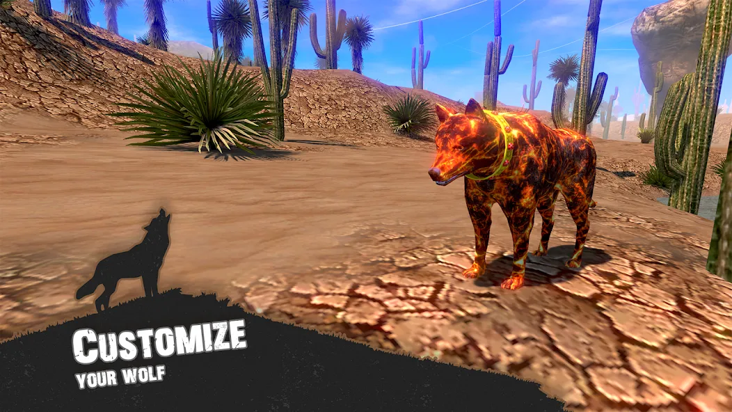 Скачать взломанную Wolf Simulator — Animal Games  [МОД Бесконечные монеты] — последняя версия apk на Андроид screen 2