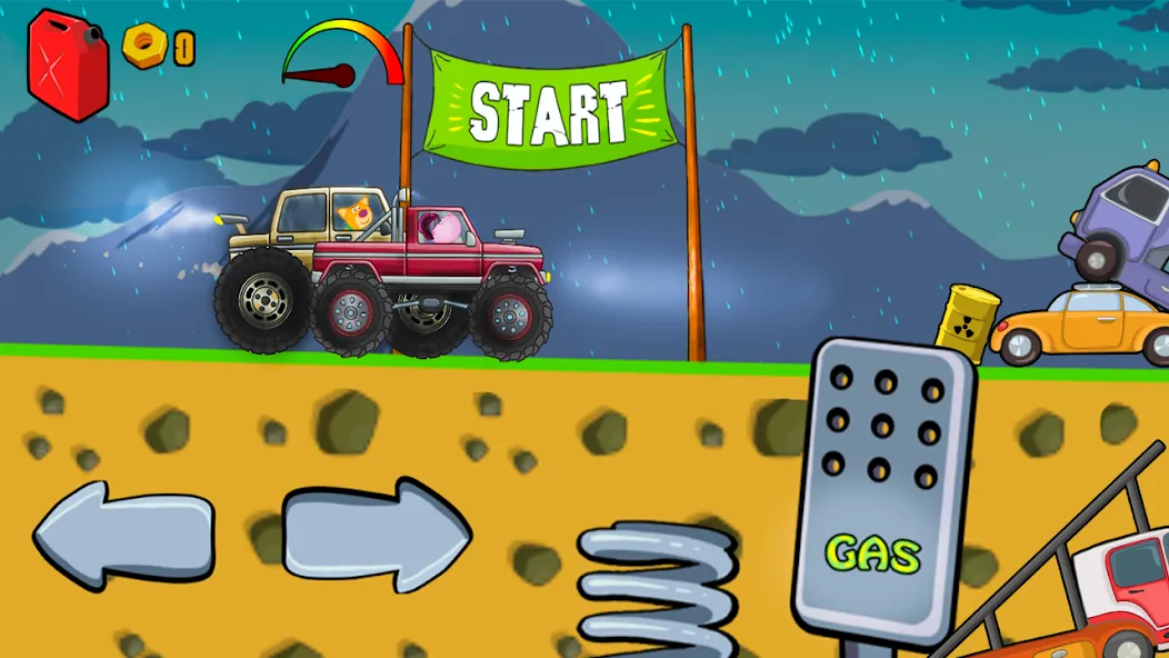 Взломанная Kids Monster Truck Racing Game  [МОД Menu] — полная версия apk на Андроид screen 1