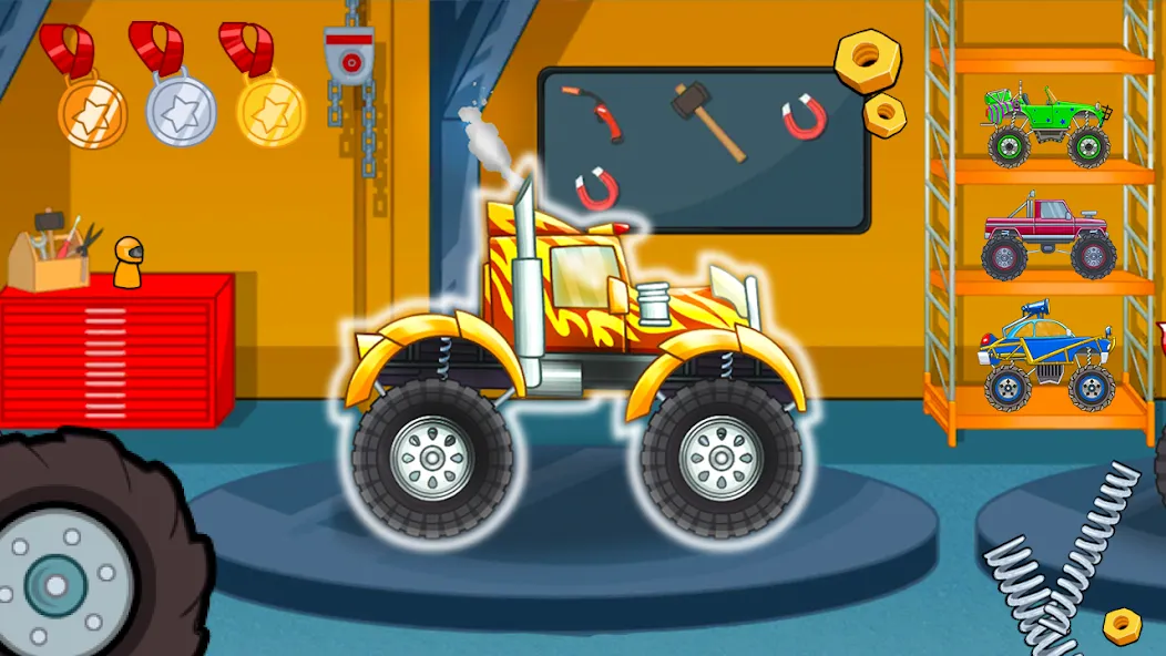 Взломанная Kids Monster Truck Racing Game  [МОД Menu] — полная версия apk на Андроид screen 5