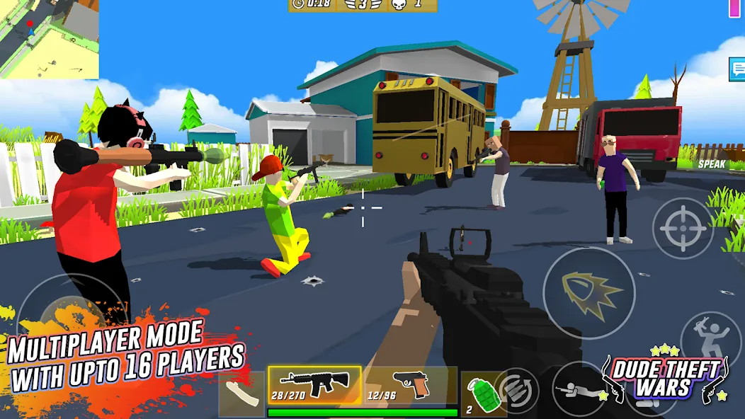 Взломанная Dude Theft Wars Shooting Games (Дуд Тефт Варс)  [МОД Unlocked] — последняя версия apk на Андроид screen 2