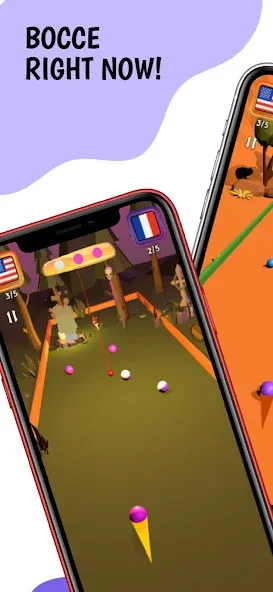 Взломанная Bocce Ball 3D: Nations League (Бочче Болл 3Д)  [МОД Бесконечные монеты] — полная версия apk на Андроид screen 1