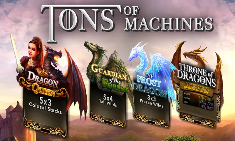 Скачать взлом Slots Dragon Machine (Трон драконов слоты)  [МОД Все открыто] — полная версия apk на Андроид screen 3