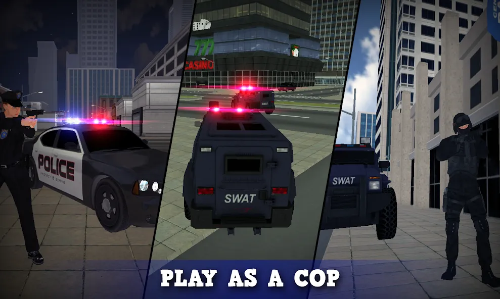 Взломанная Justice Rivals 3 Cops&Robbers  [МОД Бесконечные деньги] — полная версия apk на Андроид screen 1