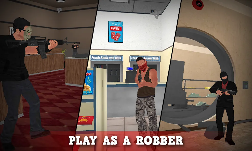 Взломанная Justice Rivals 3 Cops&Robbers  [МОД Бесконечные деньги] — полная версия apk на Андроид screen 2