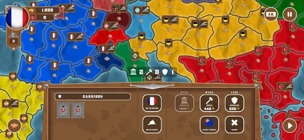 Взломанная World conquest: Europe 1812 (Всемирное завоевание)  [МОД Меню] — полная версия apk на Андроид screen 4