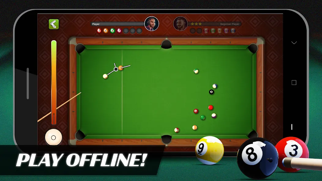 Скачать взломанную 8 Ball Billiards Offline Pool (Балл Бильярд Оффлайн Пул)  [МОД Много денег] — полная версия apk на Андроид screen 1