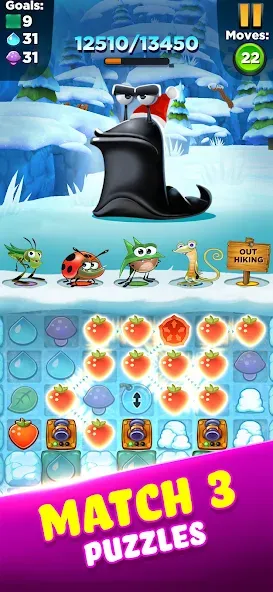 Взломанная Best Fiends — Match 3 Puzzles (Бест Фиендс)  [МОД Все открыто] — последняя версия apk на Андроид screen 3