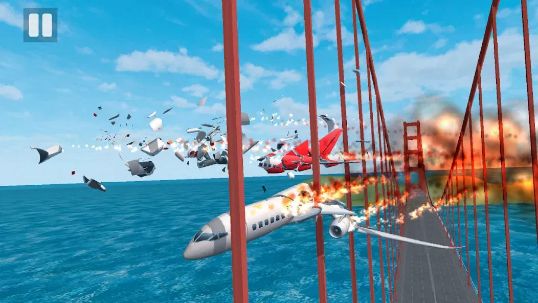 Скачать взлом Plane Crash: Flight Simulator (Плейн Краш)  [МОД Много денег] — полная версия apk на Андроид screen 2