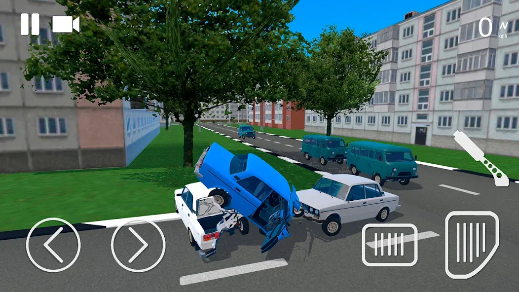 Скачать взломанную Russian Car Crash Simulator (Рашн Кар Краш Симулятор)  [МОД Бесконечные деньги] — последняя версия apk на Андроид screen 2