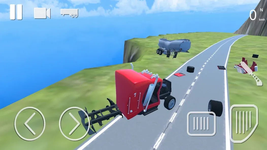 Взломанная Truck Crash Simulator Accident (Симулятор ДТП с грузовиком)  [МОД Unlocked] — последняя версия apk на Андроид screen 1