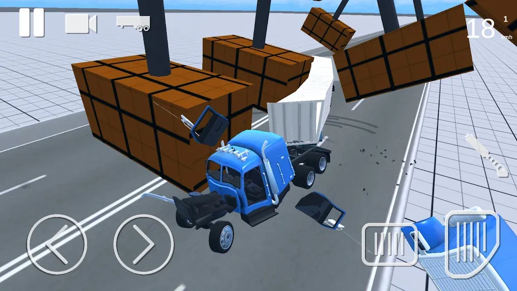 Взломанная Truck Crash Simulator Accident (Симулятор ДТП с грузовиком)  [МОД Unlocked] — последняя версия apk на Андроид screen 3