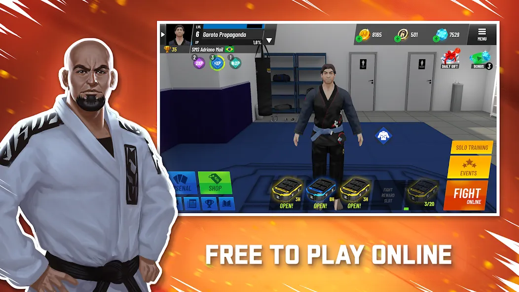 Взломанная BeJJ: Jiu-Jitsu Game | Beta (Бедж)  [МОД Все открыто] — стабильная версия apk на Андроид screen 2