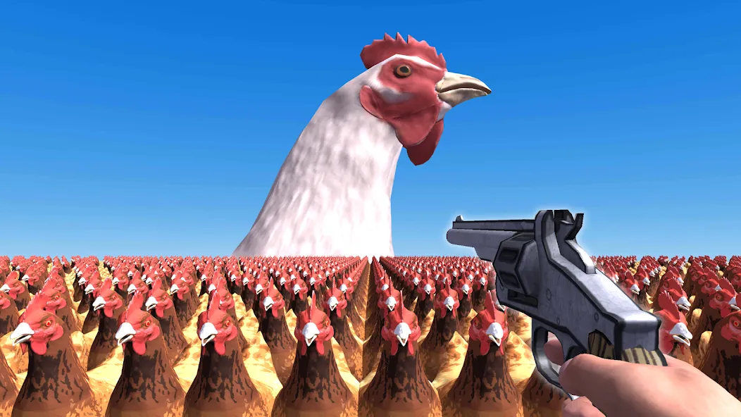 Скачать взломанную Cluck Shot: Chicken War FPS (Клак Шот)  [МОД Бесконечные деньги] — полная версия apk на Андроид screen 1