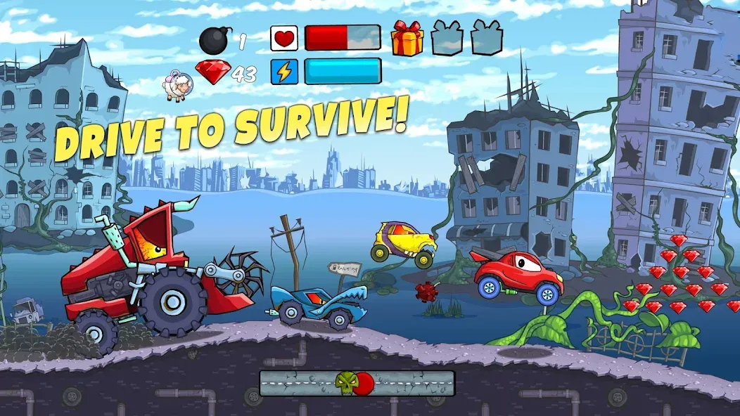 Взлом Car Eats Car — Apocalypse Race (Кар Итс Кар)  [МОД Меню] — полная версия apk на Андроид screen 1