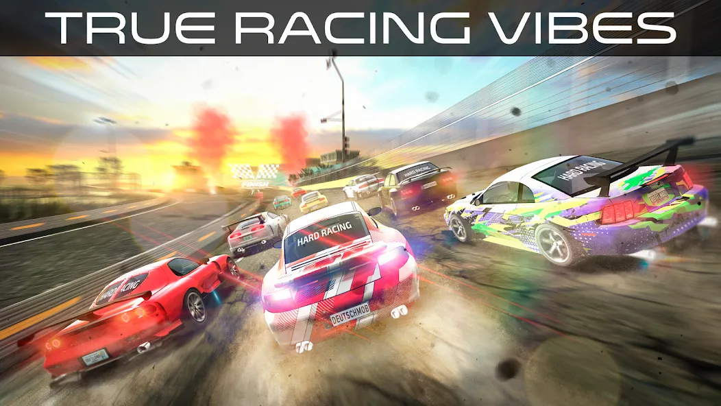 Взломанная Hard Racing — Real Drag Racing (Хард Рейсинг)  [МОД Mega Pack] — последняя версия apk на Андроид screen 1