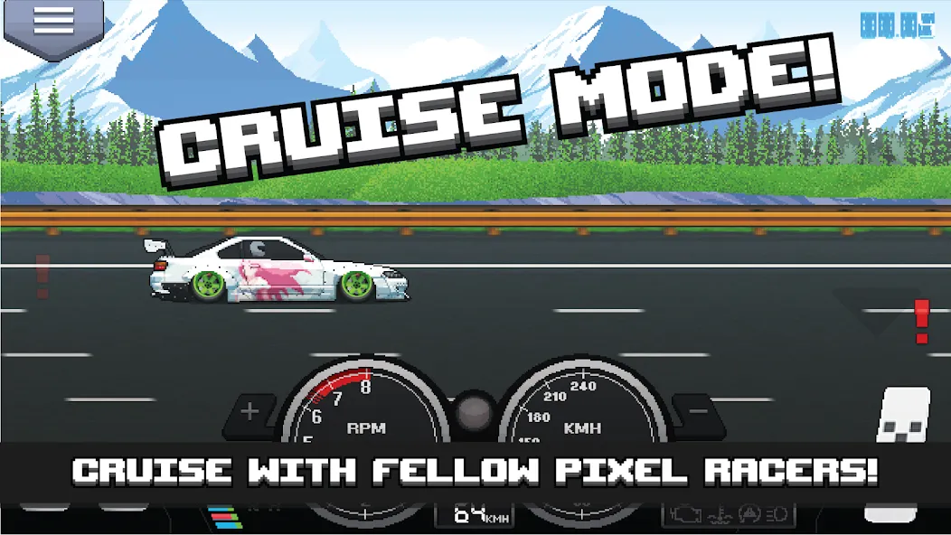 Скачать взломанную Pixel Car Racer (Пиксельный гоночный автомобиль)  [МОД Menu] — стабильная версия apk на Андроид screen 4