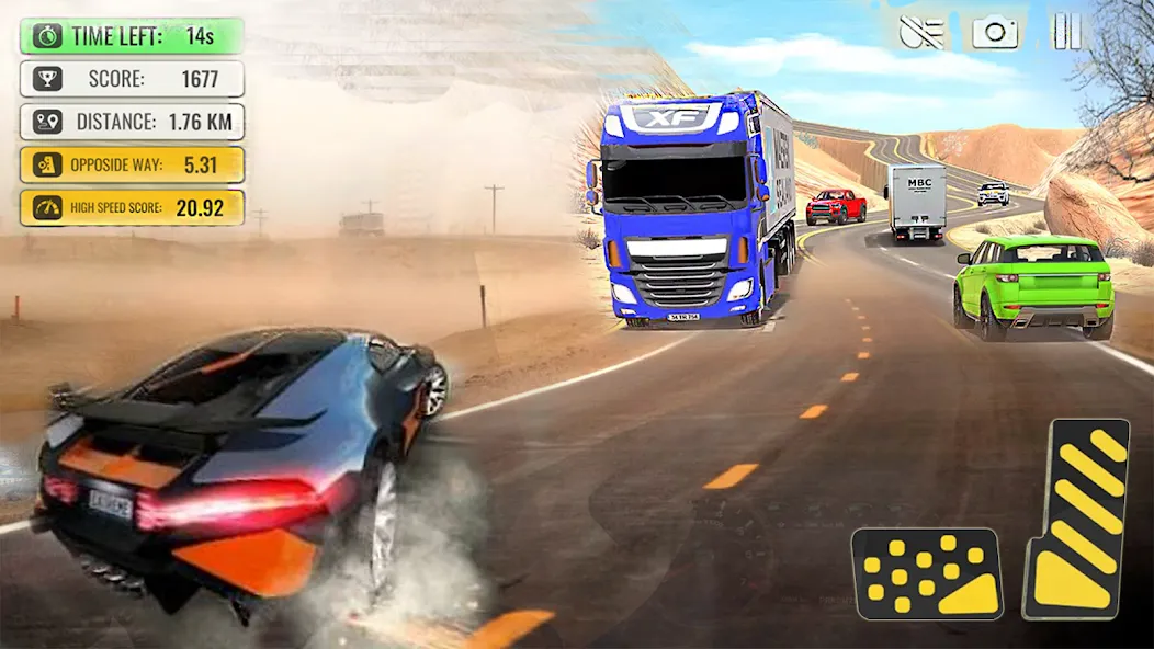 Скачать взлом Car Highway Racing for Speed (Трафик Рейсер Трафик игры)  [МОД Много монет] — последняя версия apk на Андроид screen 4