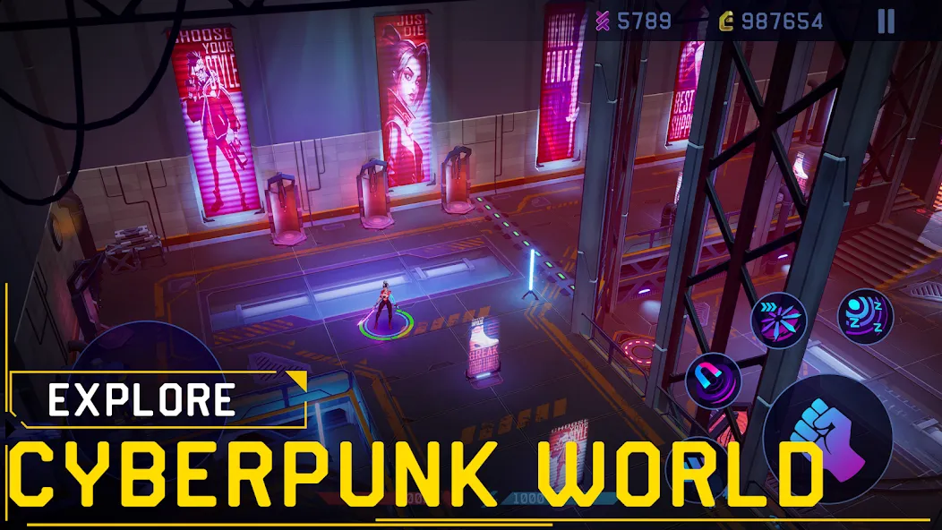 Скачать взлом Rush Angel — Cyberpunk RPG (Раш Энджел)  [МОД Меню] — последняя версия apk на Андроид screen 3